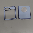 BENTOBEN for Samsung Galaxy Z Flip 6 5G Case, Cute Heart Luxury Gold Plating Slim Flexible TPU Bumper Protective Galaxy Z Flip6 Cover, Women Girls Phone Case for Samsung Z Flip 6 6.7'',Blue