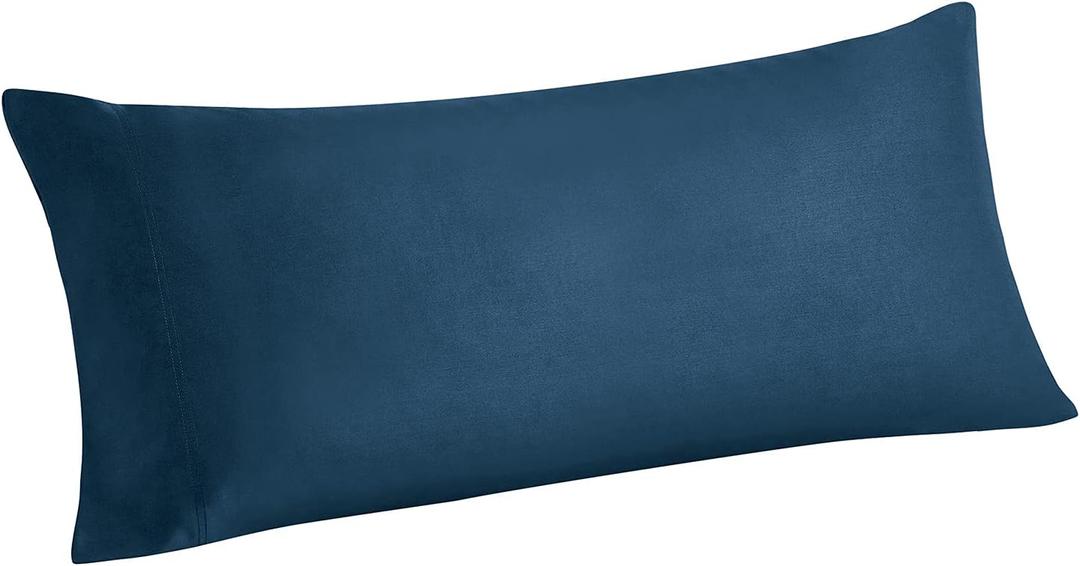 BEDELITE Body Pillow Cover, Navy Blue, 20x54 Inches, Rayon Made from Bamboo, Breathable & Silky Soft, Cooling Body Pillow Cover for Hot Sleepers, Night Sweats