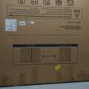 Cumbor 34" Extra Tall Baby Gate for Stairs, Wall-Mounted (Drill Required), Expandable 31.6-48" No Bottom Bar Dog Gate Indoor for Larger Pets, Large Walk Thru Door for Easy Access (White)