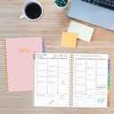5 x 2026 Appointment Book, 30 Minutes-Hourly, Weekly  Monthly Calendar Planner 2026, Jan 2026 - Dec 2026, 6.2'' x 8.4'', 2026 Daily Planner with Tabs Pocket, Flexible Cover, Great for Office, Home, School (Pink)