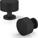 25 Pack Matte Black Cabinet Knobs for Kitchen Cabinets and Dresser DrawersRound Single Hole Hardware Handles PullsCupboard Drawer Knob