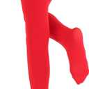 EVERSWE Girls Winter Warm Fleece Lined Tights Thick Dance Tights (9-11 Years, Red)