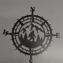 Gemseek 12 Inch Black Metal Bigfoot Compass Wall Art Decor, Funny Sasquatch Silhouette Wall Sculpture for Bedroom Living Room Bathroom Home Decoration Big Foot Gifts