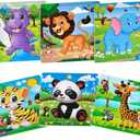 Puzzles for Kids Ages 3-5 Toddler Wooden Toys Montessori Learning Education Preschool Sets Games for Boy Girl 3 4 5+ Years Old, Pack of 6 (20 Pieces)