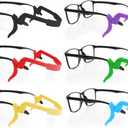 Silicone Athletic Glasses Strap & Non Slip Ear Grip for Boys Girls, Sports Sunglass Retainers, Kids Eyewear Accesories Keep Glasses from Sliding Down Nose - Pack of 6