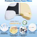 Side Sleeper Pillow with Arm Hole, Shoulder Relief System, Arm Pillow for Neck and Shoulder Pain, Premium Memory Foam, Suitable for Side, Back and Stomach Sleepers - Grey, 7.1in Height