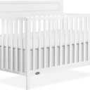 Dream On Me Avery 5-in-1 Convertible Full-Size Baby Crib in White, Converts to Toddler Bed, Daybed & Full-Size Bed, 3 Adjustable Mattress Heights, Greenguard Gold & BSA Certified, 54.8"L x 29.3"W x 42.8"H
