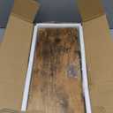 QEEIG Bathroom Floating Shelves for Wall - 15.7" Wall Mounted Shelf Over Toilet Farmhouse Home Decor Display Bookshelf Small 15.7 x 6.7 inch Set of 2, Rustic Brown (008-40BN)