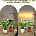 Heavy-Duty Grow Tent Mounting Bars, Durable Side Support Pole with Non-Slip Hook and Loop Straps for Indoor Grow Tents to Prevent Wall Suction (2 * 4)