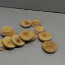 Gueevin 6 Pieces Yogurt Jar Lids Bulk Bamboo Wooden Lids Set Compatible with Oui Yogurt Jars Round Reusable with Silicone Sealing Rings Brave Flower Rose Sunflower Daisy for Kitchen Food Storage