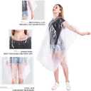 TUNCHMO Disposable Rain Ponchos 6 Pack for Adults/Kids/Family Set-50% Thicker Emergency Ponchos