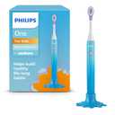 Philips One for Kids by Sonicare, Battery Toothbrush, for Kids Age 3+, with SmarTimer and QuadPacer for Thorough Clean, Lightweight and Colorful Handle, Quick Start Guide, Blue, Model HY1130/02