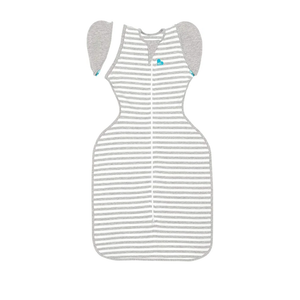 Love to Dream Swaddle UP Transition Bag, Patented Zip-Off Wings, Gently Help Baby Safely Transition from Being Swaddled to arms Free Before Rolling Over, Gray, Large, 19-24 lbs