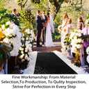 ShinyBeauty 2FT x 15FT Black Sequin Aisle Runner | Glitter Carpet for Wedding Ceremony, Party, and Prom Events