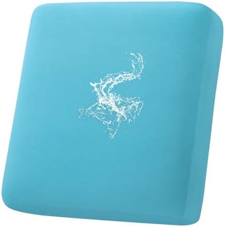hyha Waterproof Couch Cushion Covers, Stretch Sofa Couch Seat Slipcover for Dog Washable, Non-Slip Waterproof Outdoor Cushion Covers for Patio Furniture Replacement (1 Piece for Small, Peacock Blue)