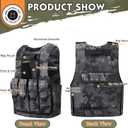 UNIVIVO Kids Tactical Vest Youth Army Costume for Boys Girls 8 10 12 14 Outdoor Airsoft Game