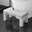 9 Inch Toilet Squat Stool, Portable Poop Foot Stool, Non Slip Toilet Leg Stand, Gray, 1 Pack