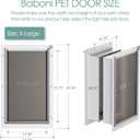 Baboni Pet Door for Wall, Steel Frame and Telescoping Tunnel, Aluminum Lock, Double Flap Dog Door and Cat Door, Strong and Durable (Pets Up to 220 Lb) -X-Large