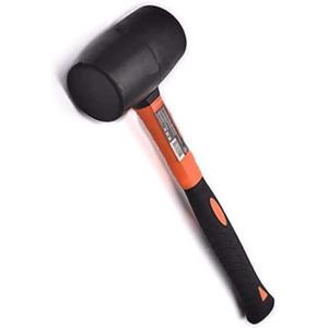 Edward Tools Rubber Mallet Hammer 16 oz - Durable Eco-friendly Rubber Hammer Head for Camping, Flooring, Tent Stakes, Woodworking, Soft Blow Tasks without Damage - Ergonomic Grip Handle Edward Tools Rubber Mallet Hammer 16 oz - Durable Eco-friendly Rubber Hammer Head for Camping, Flooring, Tent Stakes, Woodworking, Soft Blow Tasks without Damage - Ergonomic Grip Handle