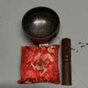 Premium Tibetan Singing Bowl Set  Handmade in Nepal Sound & Meditation Bowl  Spiritual Decor for Yoga, Wellness Spaces & Relaxation by Himalayan Bazaar (Brown & Red)