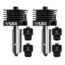 Upgraded 2Pcs 0.6mm X2D/H2C/H2D/H2S/P2S Hotend Kit, High Temp Quick Swap Hardened Steel Nozzle Replacement for Bambu Lab X2D/P2S/H2 Series 3D Printer, Bamboo Extruder Parts with 4 Silicone Sock