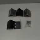 4-Pack Heavy Duty Expandable Door Hinges 3.5 inch Offset Hinges SPCC Black Matte Finish Thickned 1/4'' Radius Corner with 24 Screws, for Doors Interior Swing Out Hinge with Holes Handicap Door Hinge