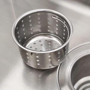 Kitchen Sink Drain Basket Only, 3-inch Basket for Kitchen Sink Strainer Replacement, Deep Cup with Handle, SUS 304 Stainless Steel