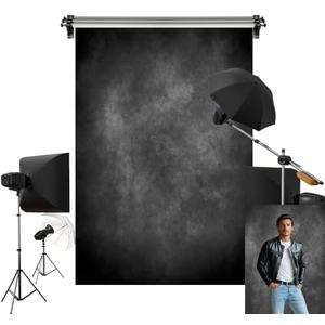 Kate 6.5x10ft/2x3m Black Backdrop Dark Gray Abtract Texture Portrait Photography Backgrounds Photo Studio Props