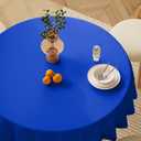 sancua Royal Blue Round Tablecloths 90 Inch, 6 Pack - Circle Fabric Table Cloth for July 4th Independence Day Wedding Party Banquet Birthday, Washable Polyester Table Cover (Fit 30-72 Inch Tables)