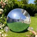 19.6in Inflatable Mirror Ball,Big Shiny Inflatable Ball Silver/Gold/Iridescent,PVC Hanging Large Disco Balls Decor for Party, Concerts, Stage, Wedding Decoration (1 Piece,Without Air Pump)