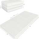 Moonsea Tri Folding Mattress Topper, Memory Foam Tri-fold Mattress with Ultra Soft Waterproof Washable Cover, Twin Size (75"x38"x4")