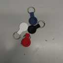 Compatible with AirTag Holder Case Keychain 4 Pack,Silicone for Air Tags Key Chain Ring Case Cover for Air Tag Holder GPS Tracker Item Air Tags Finders Accessories Air Tagholder for Kids,Bags,Luggages (Black/White/Blue/Red)