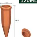 Soilagua Large Terracotta Watering Spikes with Lids, Automatic Plant Waterer Outdoor | Indoor, Vacation Friendly Clay Plant Watering Devices System, Slow Release Self Watering Planter Insert, 6 Pack