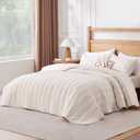 ALPHA HOME Bedspread Coverlet Set King Size Quilt Set, Super Soft Cashmere Feel Velvet Quilt Coverlet Set, Lightweight All Season Bedding Set(1 Coverlet, 2 Pillow Shams) (Beige)