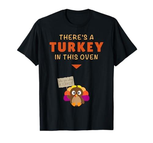 Mom Funny Turkey Thanksgiving Pregnancy Announcement Women T-Shirt, XL