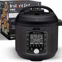 Instant Pot Pro (8 QT) 10-in-1 Pressure Cooker, Slow Cooker, Rice/Grain Cooker, Steamer, Saut, Sous Vide, Yogurt Maker, Sterilizer, and Warmer, Includes App With Over 800 Recipes, Black