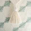 Fancy Homi Set of 2 Sage Green Boho Decorative Throw Pillow Covers 20x20 Inch for Living Room Bedroom Couch Bed Indoors, Rustic Retro Cushion Case with Tassels, Accent Macrame Woven Room Home Decor