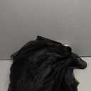 6ft Black Table Skirts for Rectangle Tables Polyester Desk Skirt Ruffle Cloth Table Skirting Tablecloth for Wedding Birthday Party Baby Shower Dessert Table Decorations (Black)