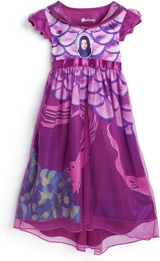 Disney Toddler/Little/Big Girls' Princess Fantasy Gown Nightgown (Purple)