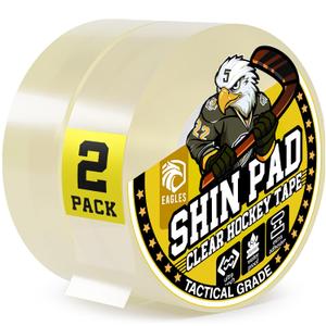 EAGLES Hockey Tape Multipurpose Cloth Tape Roll for Lacrosse Baseball & Softball Bats, Rackets, Pullup Bars, Gardening Tools, Sports Gift Perfect for Wrist, Ankle, Foot, Knee and Hand Taping (Clear)