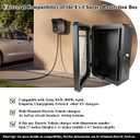 Wall-Mounted EV Charger Protection Box Compatible with Tesla Standard Most EV Chargers, Universal Weatherproof Charging Station Cover Case with Lock for Indoor, Outdoor, Home and Commercial