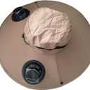 Qianly Outdoor Wide Brim Sun Hat Bucket Beach Cap Fishing Cap with Built-in Fan Cooling Cap Hat