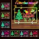 Lumiboard 20 Inch LED Drawing Board for Kids with 19 Highlighters, 4 Modes & 7 Colors, Light Up Sign, Acrylic Dry Erase Board with Stand, Adapter, Hanging Chain, Spray Bottle