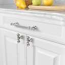 Amerdeco 10 Pack Brushed Satin Nickel Cabinet Hardware - 5 Inch(128mm) Hole Center Kitchen Cabinet Handles for Bathroom and Dresser Pulls - ZH0014