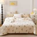 MorroMorn Full Size Comforter Sets, Neutral Full Bedding Sets - 3 PCS Bed Set with 2 Pillowcases Ultra Soft Lightweight Blanket for Bed Quilt Girls Boys Kids Tween Teen Dorm Preppy Summer, Full/Queen (Animals), 1x 80*90 inches fluffy comforter, 2x 20*30 inches pillowcase