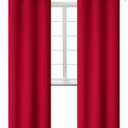 BGment Room Darkening Curtains 72 Inches Long - Grommet Thermal Insulated Drapes Window Treatment Curtains for Bedroom, 2 Panels, 42 x 72 Inch, Red