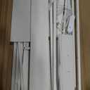 Pamray 58 Inch Computer Desk with Monitor Stand and Shelves Gaming Desk with LED Lights & Power Outlets PC Vanity Table with 2 Drawers for Home Office White