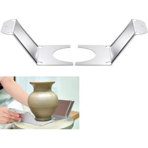 Yaocom 1 Pair Clay Pot Lifter 5" Wide, Aluminum Clay Pot Lifting Tools Pottery Removal Tools for Safe and Easy Removal of Freshly Thrown Pottery Without Smudges