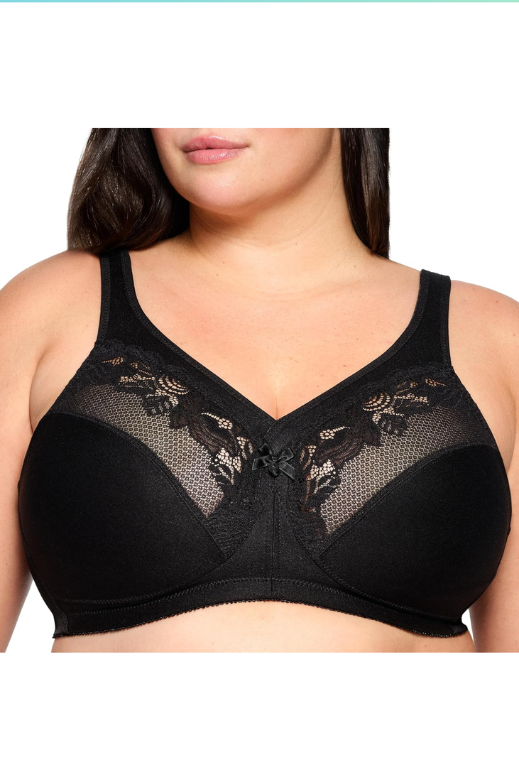 Glamorise Women's Full Figure Wirefree Minimizer Support Bra #1003
US 46 DD