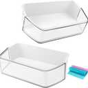 DA97-12650A(RIGHT) & DA97-12657A(LEFT) Refrigerator Door Shelf Replacement 2 PCS Set Fit for Sam-sung RF260, RF261, RF26H Fridge Freezer Door Basket Bin by Fetechmate